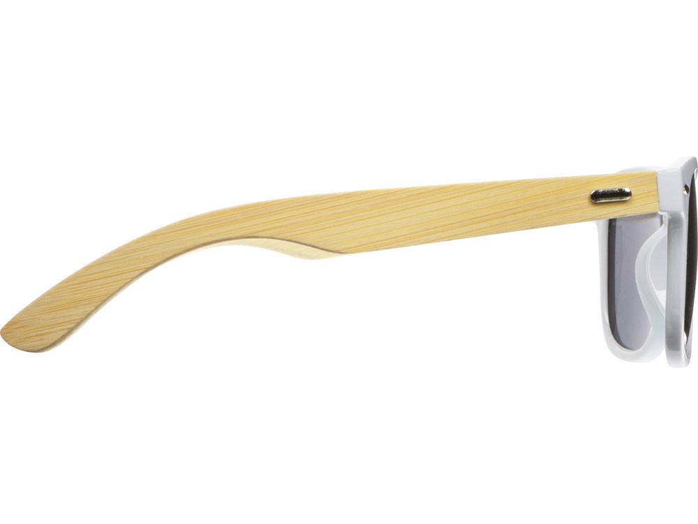 Солнцезащитные очки Rockwood с бамбуковыми дужками в сером футляре, белый - фото 3 - id-p109759354