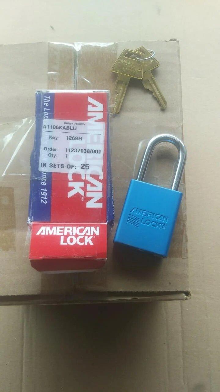 Американский замок алюминиевый замок безопасности A1106KABLU, master lock - фото 2 - id-p102676923