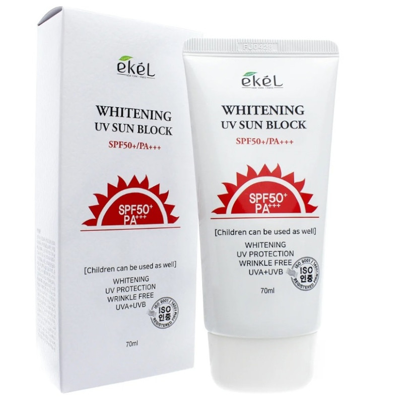 Солнцезащитный крем Ekel Whitening UV Sun Block SPF 50+ PA+++, 70 мл - фото 1 - id-p109760897