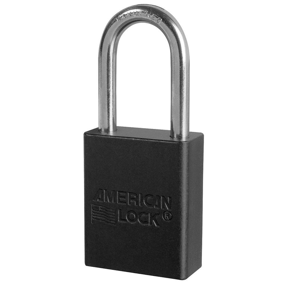 Американский замок алюминиевый замок безопасности A1106KABLU, master lock Чёрный - фото 1 - id-p109770676