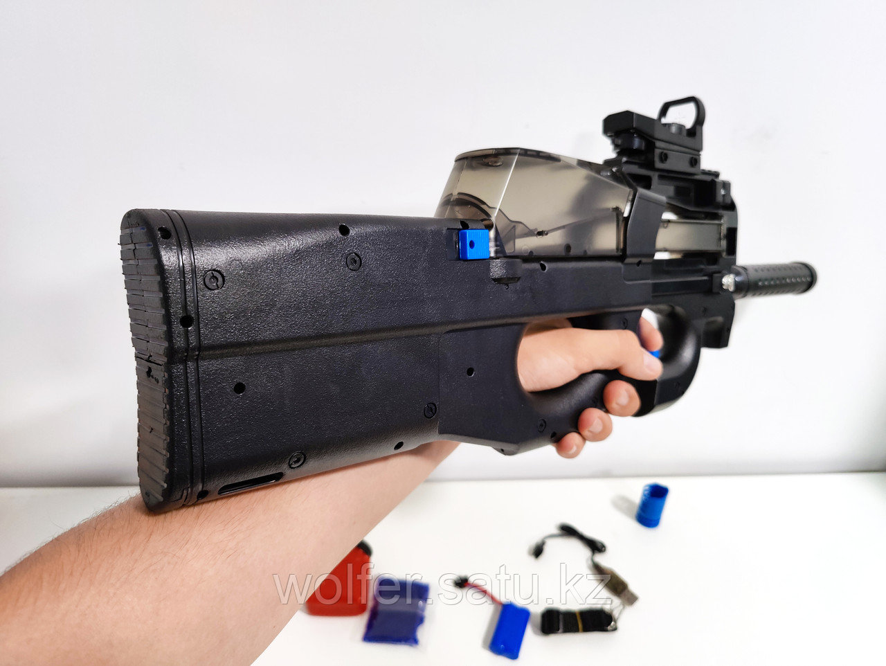 Пистолет - пулемет орбиз P90 / П90 (Черно-Синий) - фото 3 - id-p109772025