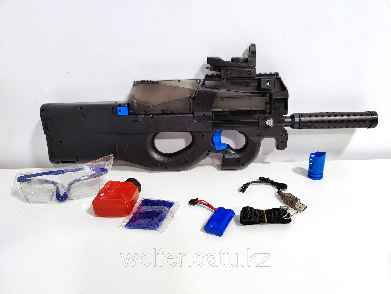 Пистолет - пулемет орбиз P90 / П90 (Черно-Синий) - фото 1 - id-p109772025