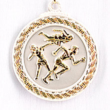 Медаль рельефная ЛЕГКАЯ АТЛЕТИКА (серебро)