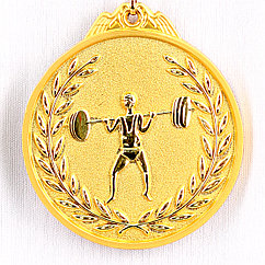 Медаль рельефная ТЯЖЕЛАЯ АТЛЕТИКА (золото)