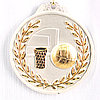 Медаль рельефная БАСКЕТБОЛ (серебро)