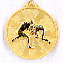 Медаль рельефная БОРЬБА (золото)