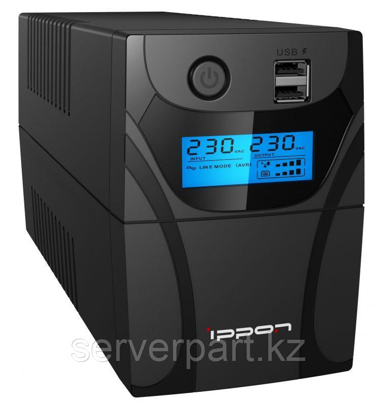 ИБП Ippon Back Power Pro II 700, 700VA, 420ВТ, AVR 162-290В, 4хС13, управление по USB, RJ-45, LCD, без кабелей