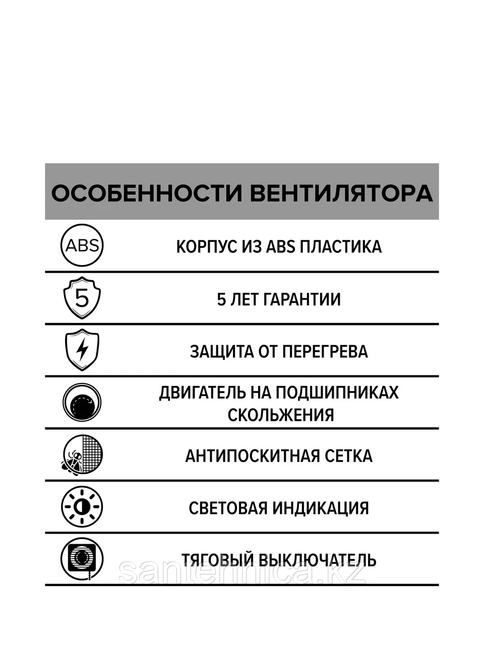 Вентилятор осевой с антимоскитной сеткой с тяговым выключателем STANDARD 4-02 d100 Эра - фото 5 - id-p109783468