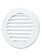 Решетка вентиляционная круглая регулируемая с пластиковой сеткой D136 вытяж. АБС с фланцем d100 10РКС