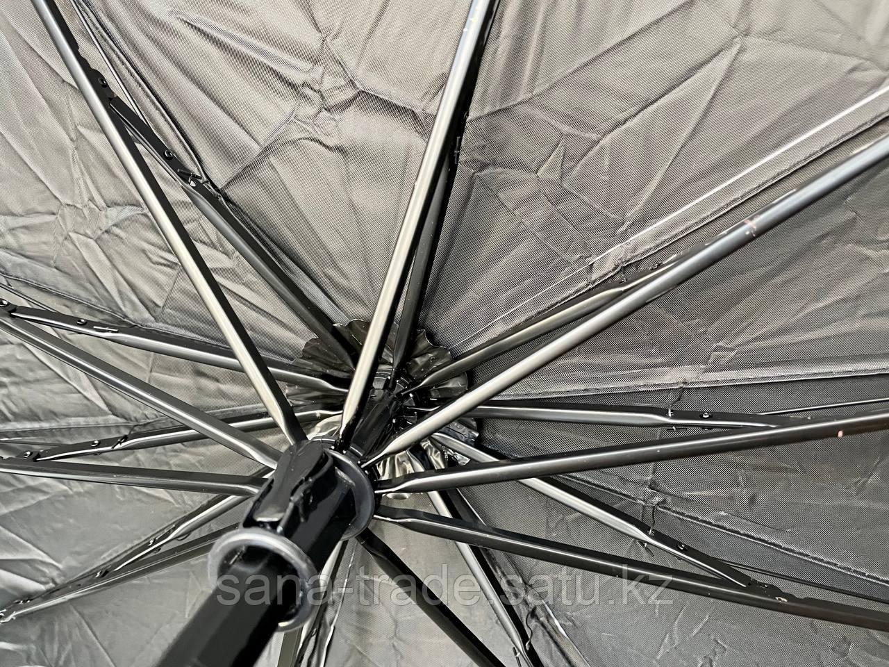 Солнезащитный зонт на лобовое стекло авто 130х70, размер S - фото 4 - id-p109793903
