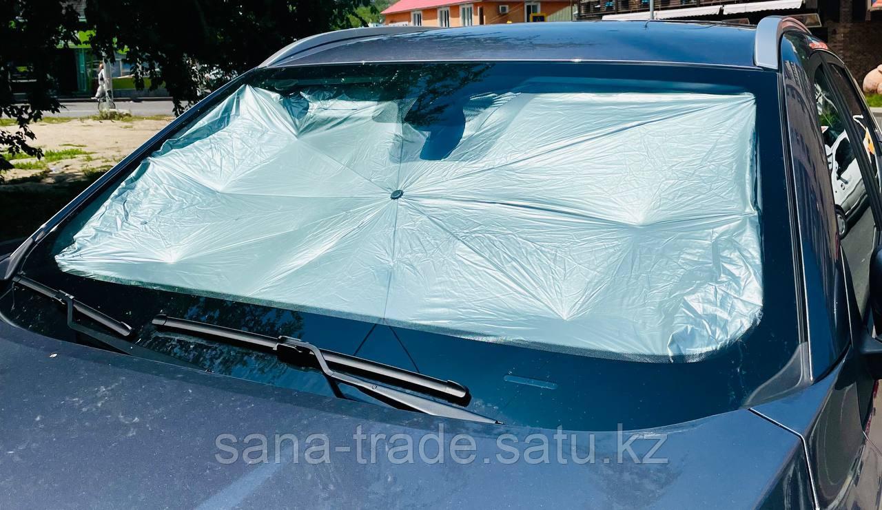 Солнезащитный зонт на лобовое стекло авто 130х70, размер S - фото 5 - id-p109793903
