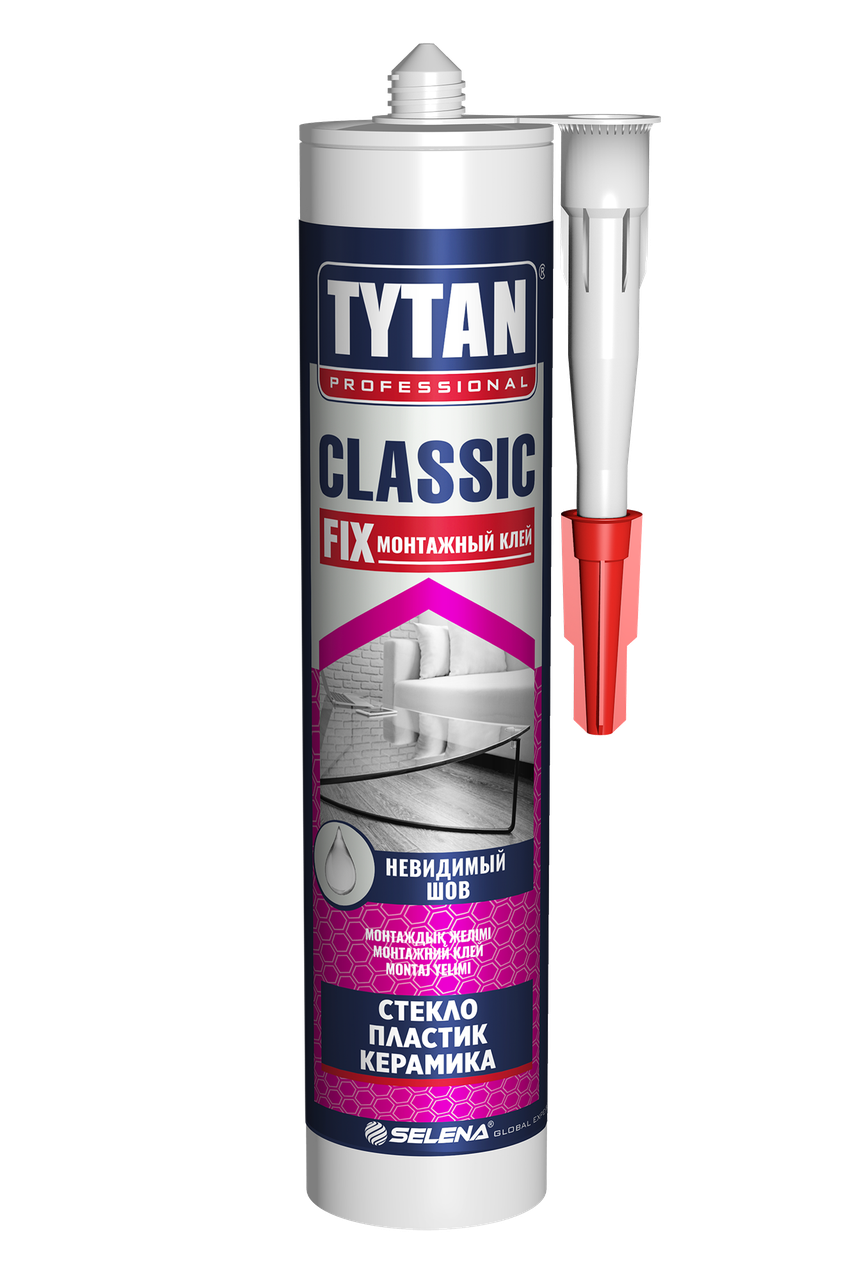 Клей Tytan CLASSIC FIX монтажный бесцветный, 310 мл (КЛАССФИКС) - фото 1 - id-p109808628