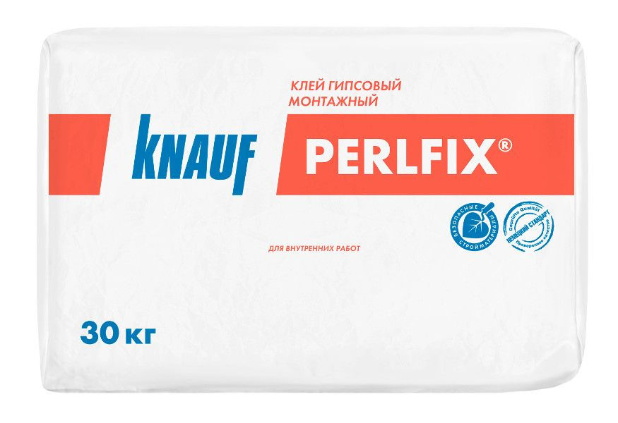 Клей гипсовый монтажный Knauf Перлфикс, 30 кг (Клей гипсовый Кнауф Перлфликс 30кг)