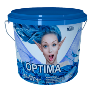Краска водоэмульсионная, Alina Paint OPTIMA, 7 кг (интерьерная, супербелая, всесезонная) (ОПТИМА 7КГ)
