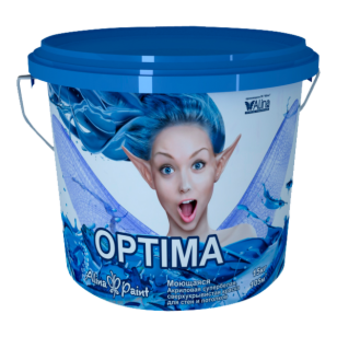 Краска водоэмульсионная, Alina Paint OPTIMA, 7 кг (интерьерная, супербелая, всесезонная) (ОПТИМА 7КГ) - фото 1 - id-p109808667