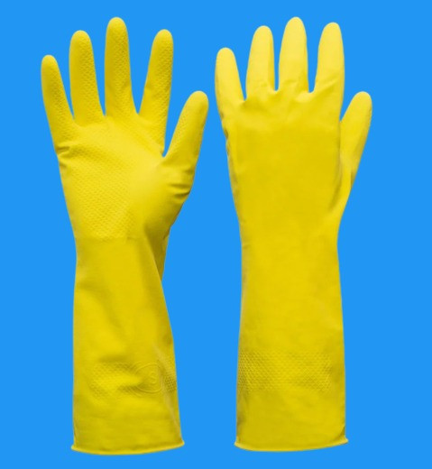 Перчатки резиновые желтые для уборки - фото 1 - id-p109808771