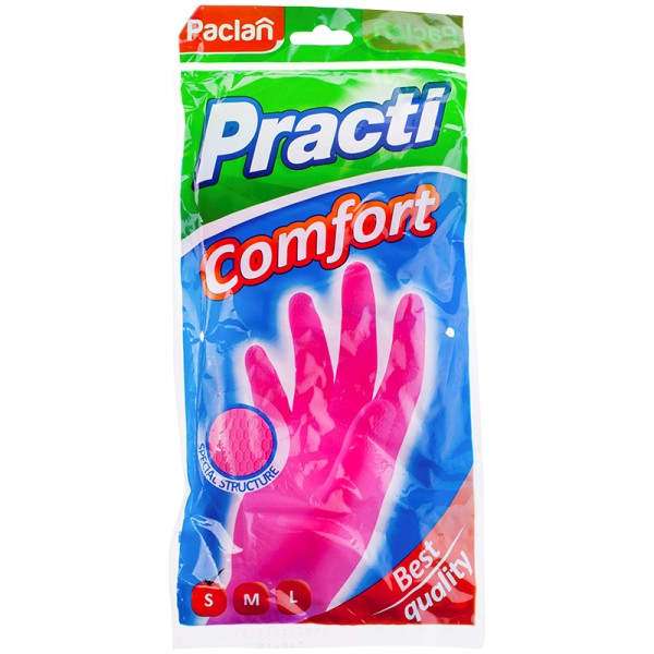 Перчатки резиновые S Paclan Comfort - фото 1 - id-p109811384