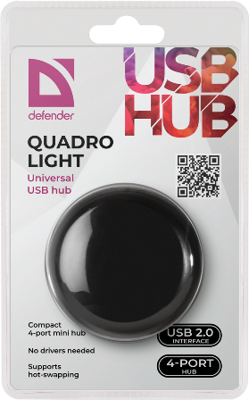 HUB USB 4-port, Defender Quadro Light - фото 3 - id-p109810533