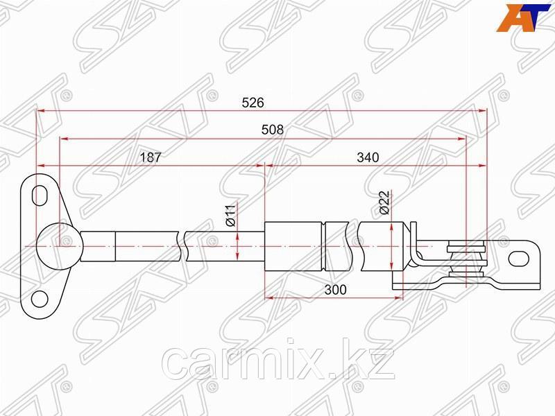 68960-49016, 68950-49016, Амортизатор торсион крышки багажника LEXUS RX300 MCU15 1998-2003, CHINA