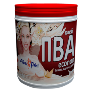 Клей ПВА, Alina Paint NORMA Econom, 0,8 кг (бумага, картон, дерево) (АЛИНА ПЭЙНТ НОРМА ЭКОНОМ 0,8)