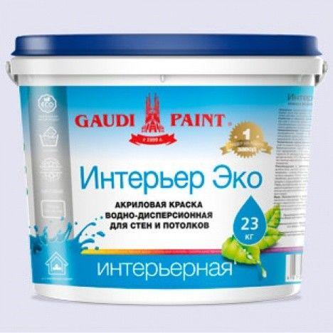 КРАСКА Gaudi Paint ИНТЕРЬЕРНАЯ - ИНТЕРЬЕР ЭКО 7 кг (Интер эко 7кг)
