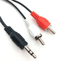 Mini-jack 3.5 - 2RCA кабелі(қызғалдақтар), 1.5м, V-T
