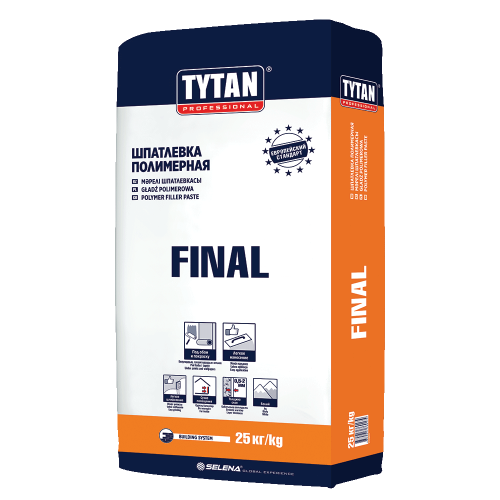 Шпаклевка полимерная финишная Tytan FINAL BS42 (25кг) (Финишная ТИТАН БС42)