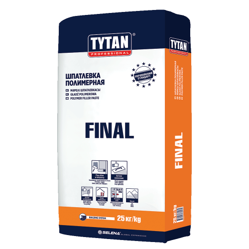 Шпаклевка полимерная финишная Tytan FINAL BS42 (25кг) (Финишная ТИТАН БС42) - фото 1 - id-p109812177