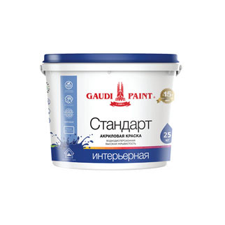 Гауди Пэйнт Стандарт акриловая краска, 24 кг