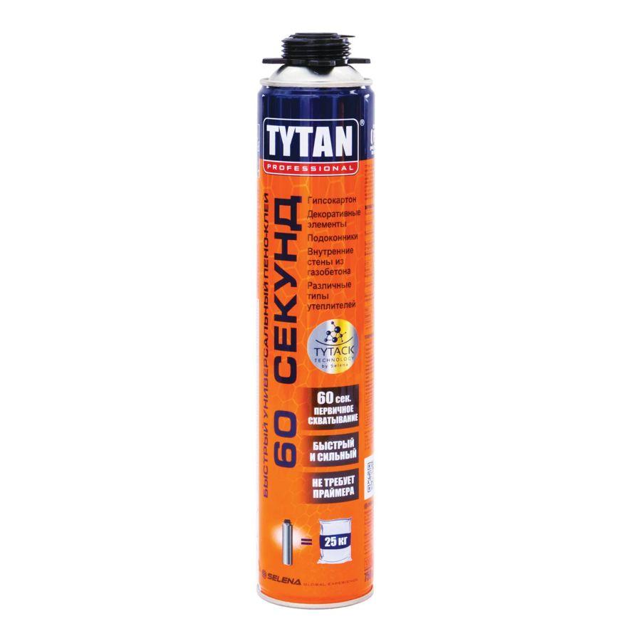 Пена-клей,быстрый, Tytan Professional универсальный,60 сек,750 мл (ПЕНА КЛЕЙ ТИТАН 60 СЕК)