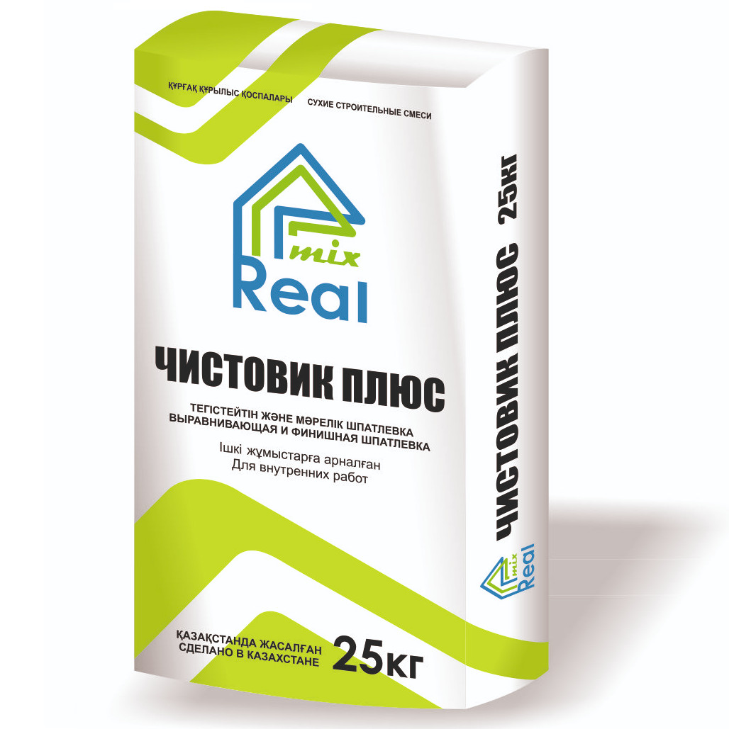 Шпатлёвка «Чистовик Плюс» REAL MIX 25 кг. (Реал Микс Чистовик)
