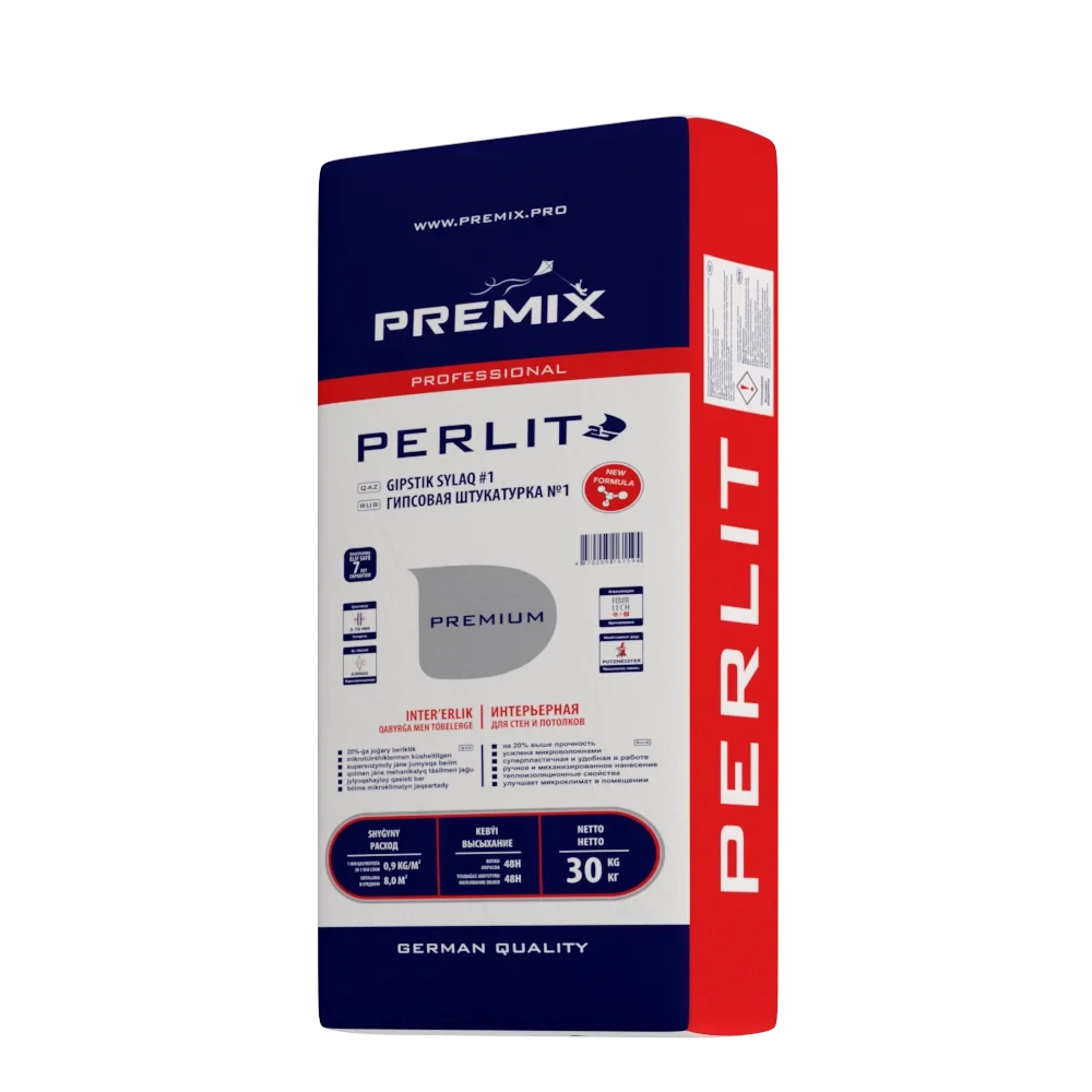 Штукатурка гипсовая универсальная Perlit Premix, 30 кг (Штукатурка Перлит Премикс)