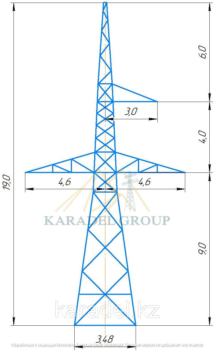 Анкерно-угловая опора 1У110-1