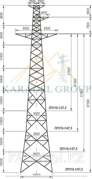 Переходная опора ПП110-1/47,5