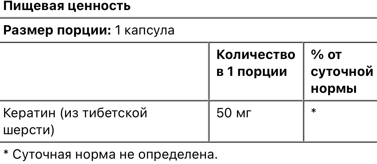 Swanson кератин, 50мг, 60 капсул - фото 3 - id-p109816694