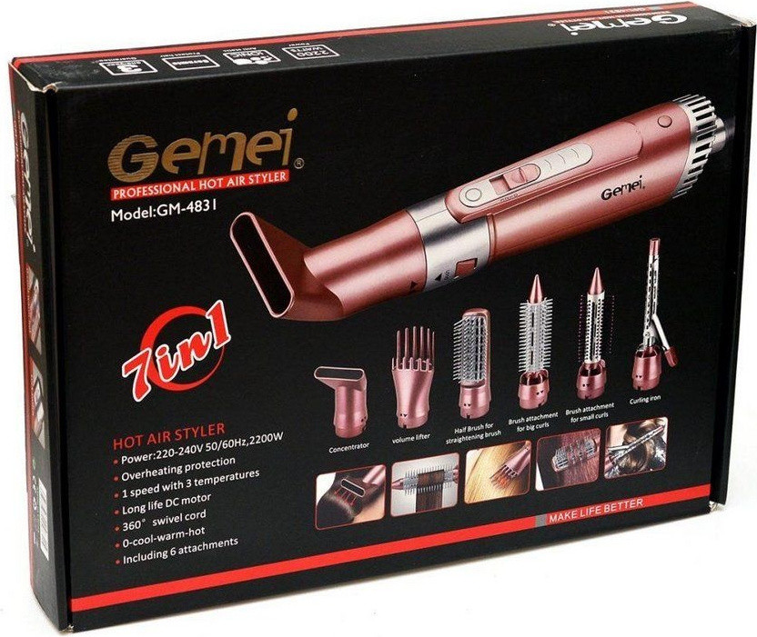 Gemei GM - 4831 фен-щетка 2200 W