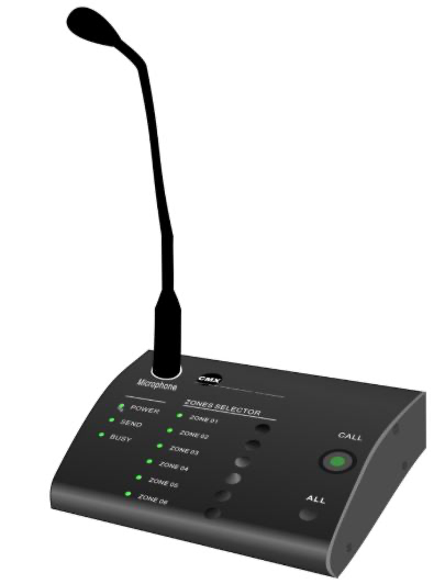 Настольная микрофонная консоль на 6 зон CMX Audio DA-500RM для DA-xMT