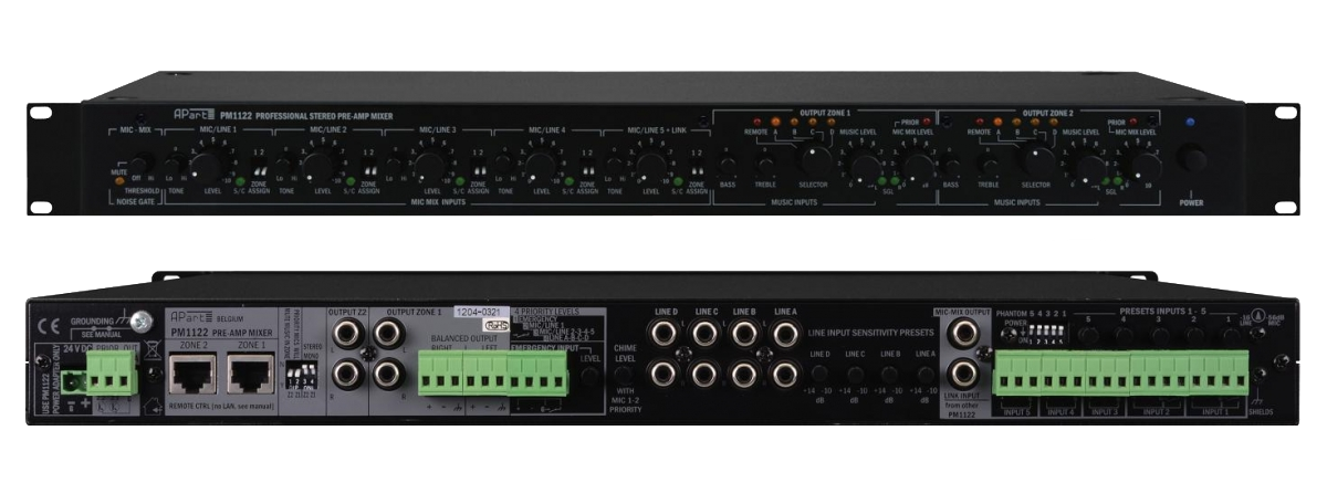 Предусилитель 2-канальный Apart PM1122