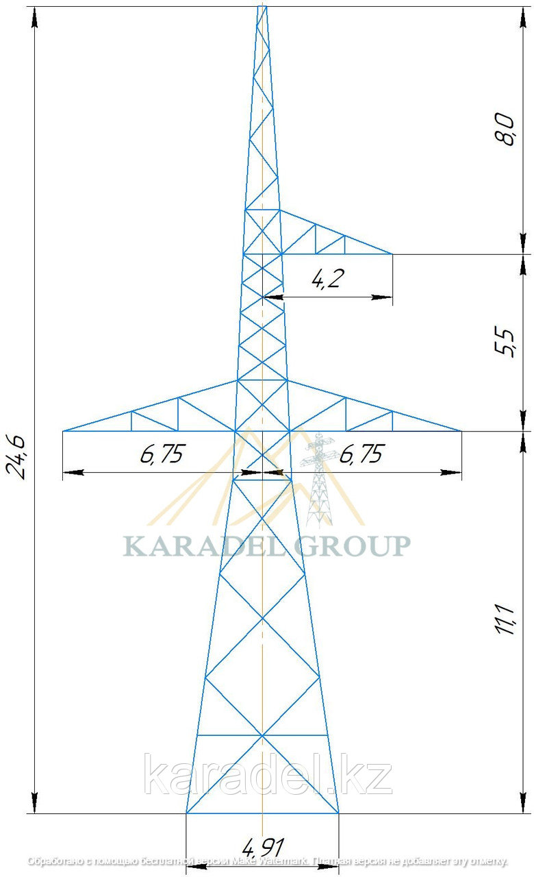 Анкерно-угловая опора 1У220-1