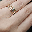 Золотое кольцо с бриллиантом 0.114 Сt VS2/I, 17.5 размер, фото 2