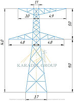 Анкерно-угловая опора 1У220-5
