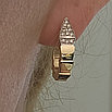Золотые серьги с бриллиантами 0.176 Ct VS2/I, VG-Cut, фото 3