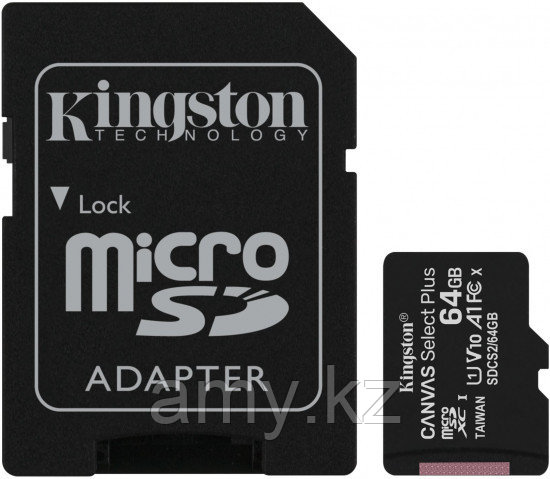 Карта памяти Kingston Canvas Select Plus SDCS2 64GB - фото 1 - id-p109857428