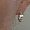 Золотой набор с бриллиантами (кольцо  0.088 Сt VS2/I, 17.5 размер  , серьги 0.176 Ct VS2/I, VG-Cut ), фото 4