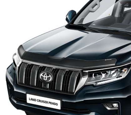 Дефлектор капота (Оригинал) Toyota Land Cruiser Prado 160 2017+ OEM с логотипом (П+Б)