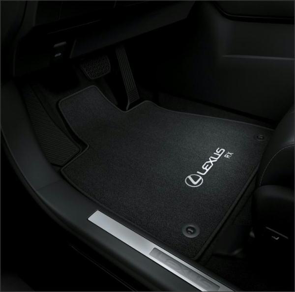 Ворсовые коврики в салон (Оригинал) Lexus RX 2015-2021 черные
