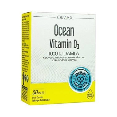 Капли Ocean Vitamin D3 1000 IU 50ml "Orzax" - фото 1 - id-p109865047
