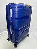 Большой пластиковый дорожный чемодан на 4-х колёсах Fashion (высота 75 см, ширина 47 см, глубина 29 см), фото 2
