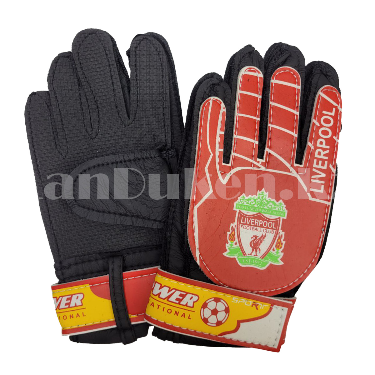Перчатки вратарские футбольные Ливерпуль (размер 6-S) красные - фото 1 - id-p109816299