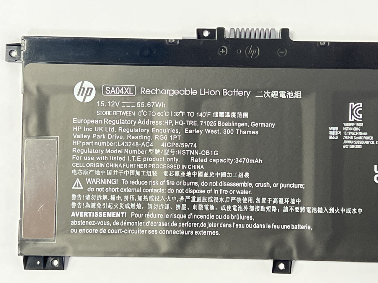 Аккумулятор для Ноутбука HP Envy X360 15-DR 15dr 15ds SA04XL 15.2V 3470mAh 55.67Wh (org) - фото 2 - id-p109896852